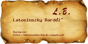 Latosinszky Bardó névjegykártya